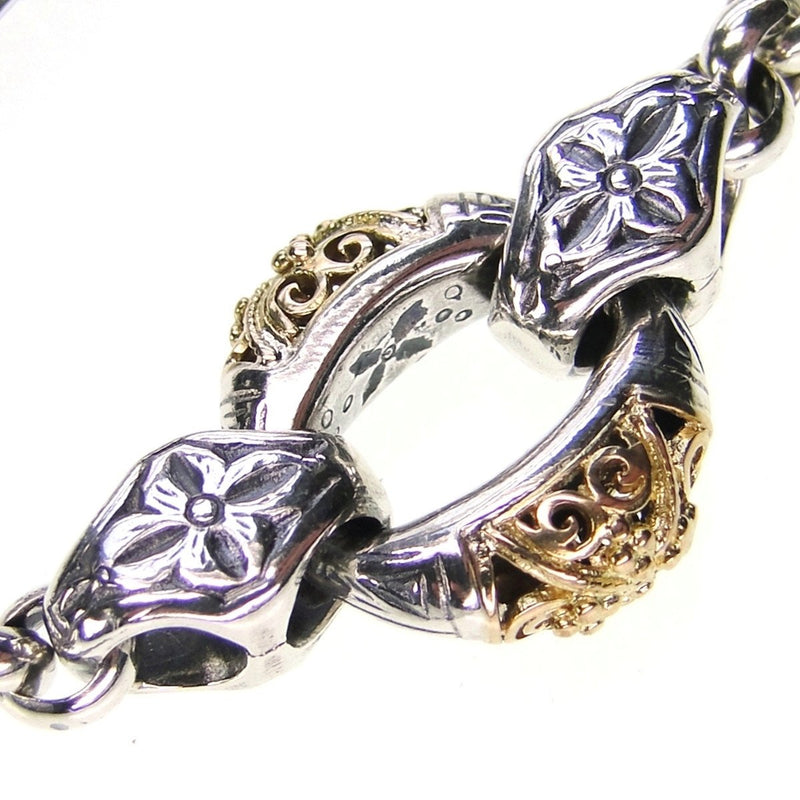 Zelda - 18k Gold and Sterling Silver - Heart Charm Bracelet