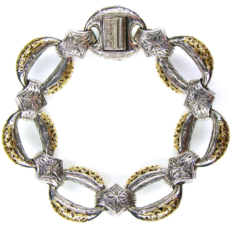 Megalo Zelda Link Bracelet - 18k Gold & Sterling Silver Bracelet