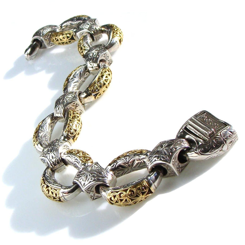 Megalo Zelda Link Bracelet - 18k Gold & Sterling Silver Bracelet