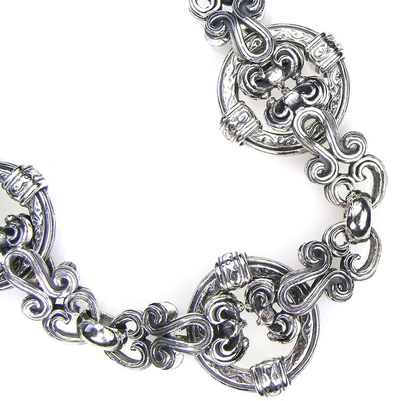 Circle Station Bracelet - Sterling Silver Bracelet