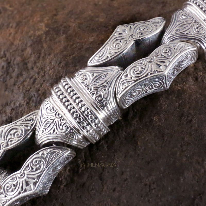 Heavy Silver Minoan Bracelet - Sterling Silver Bracelet