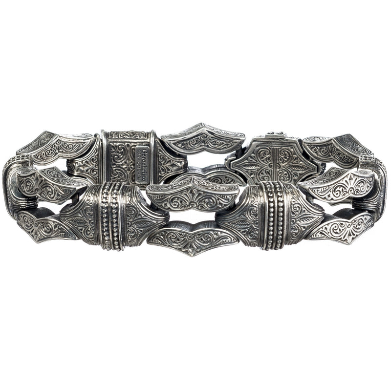 Heavy Silver Minoan Bracelet - Sterling Silver Bracelet