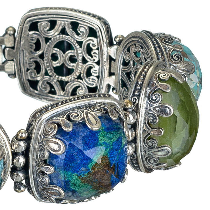 Pop Rocks Multi-Shaped Link Bracelet - Sterling Silver Bracelet