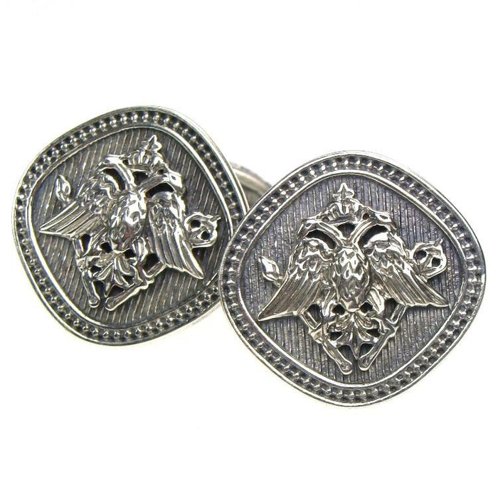 Silver Imperial Byzantine Cufflinks