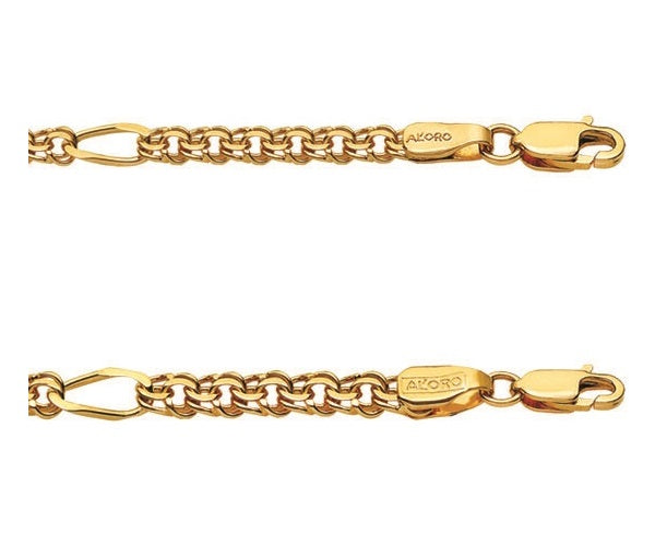 14k Gold Russian Figaro Chain