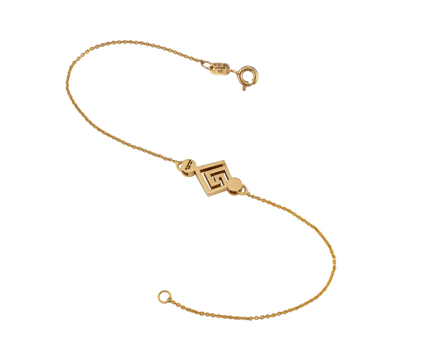 Mythical Labyrinth Greek Key Diamond Bracelet