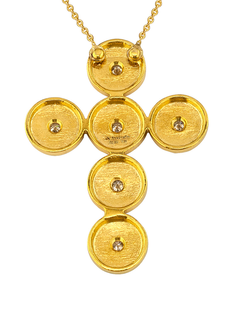Circles Cross - 18k Gold - Geometric Latin Cross