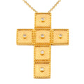 Geometric Western Squares Cross with Necklace