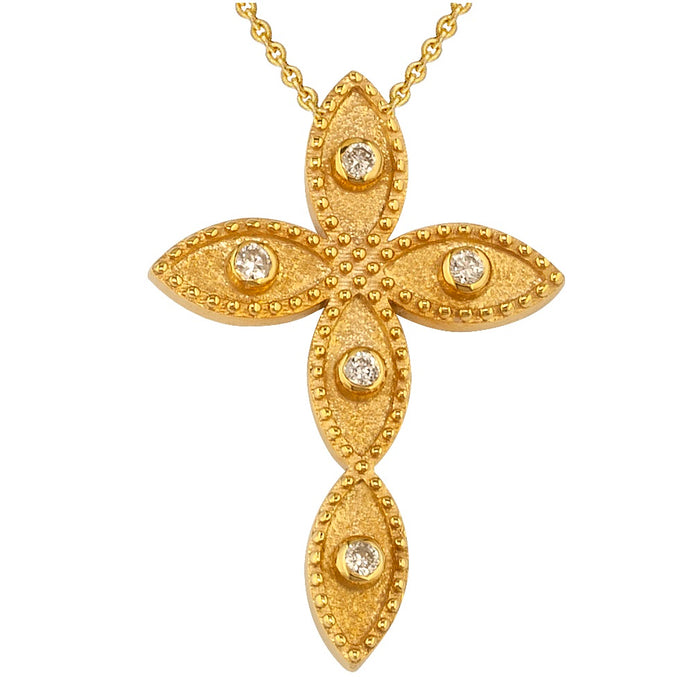 Geometric Western Prolate Cross with Necklace