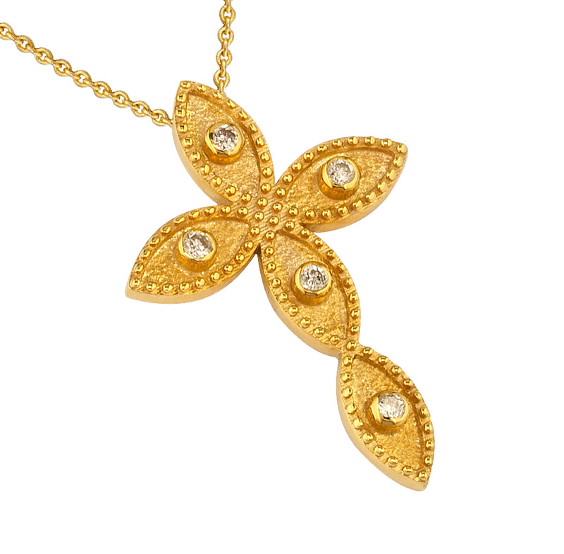 Prolate Cross - 18k Gold - Geometric Latin Cross