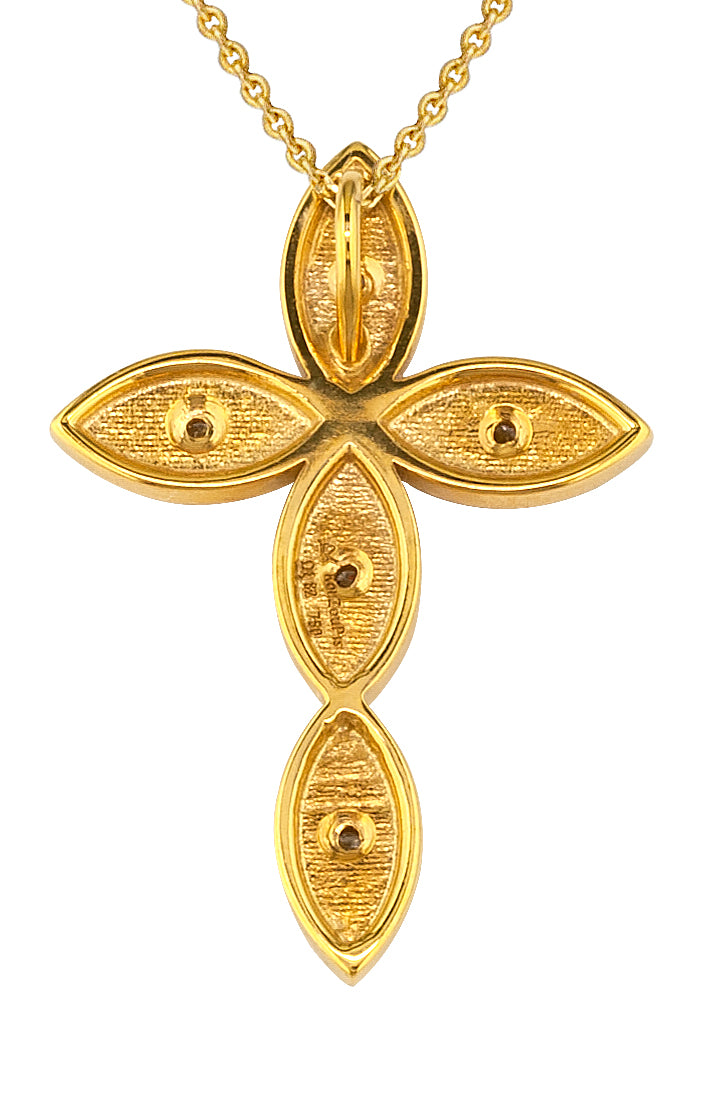 Prolate Cross - 18k Gold - Geometric Latin Cross