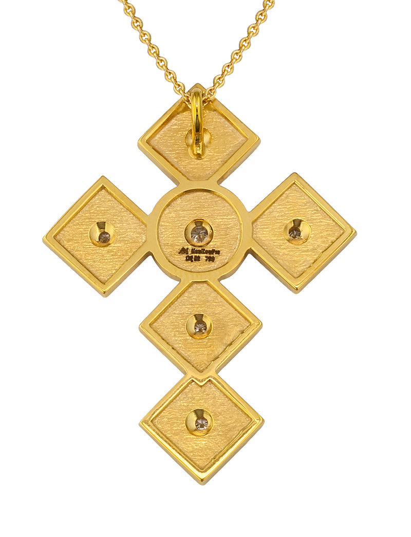 Circle Square Geometric Cross - 18k Gold - Orthodox Cross