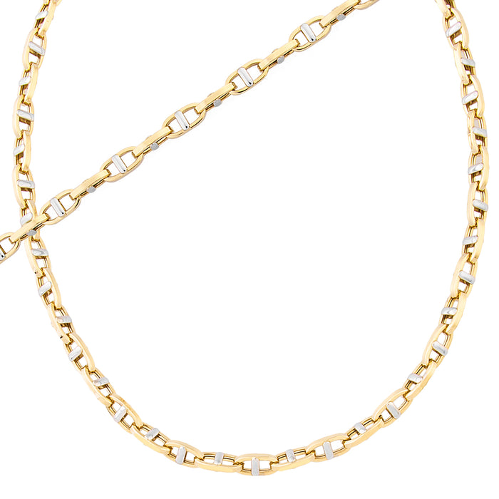 Al'Oro Two-Toned Anchor Chain Necklace