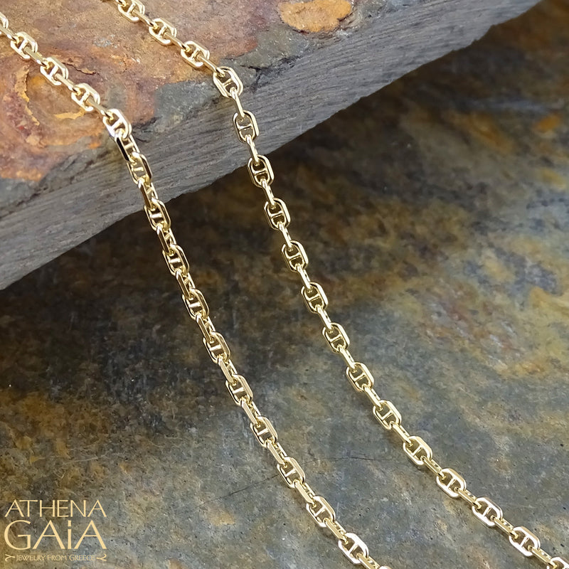 Theta Forzatina (Anchor) 14k Gold Chain