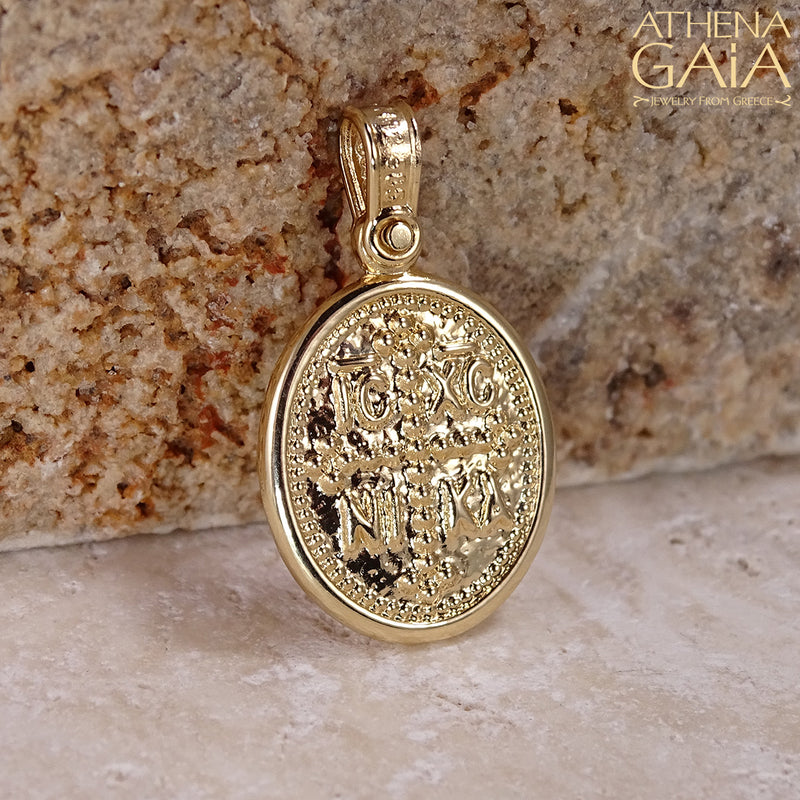 ICXC NIKA Mother and Child Konstantinata Cross - 14k Gold