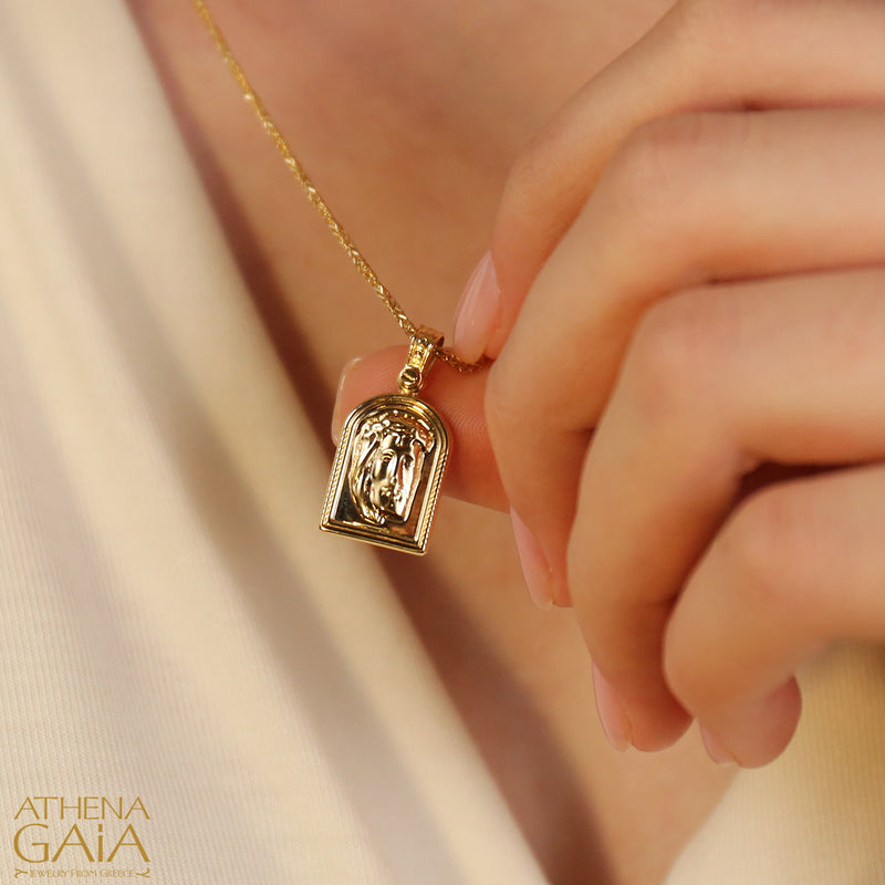 ICXC NIKA Jesus Aedicula Konstantinata Cross - 14k Gold