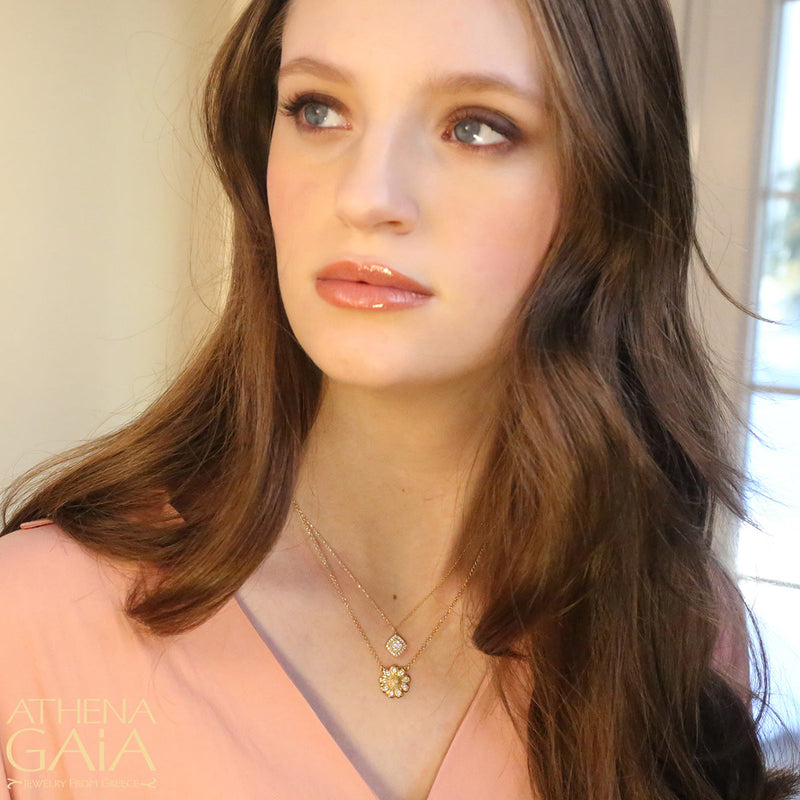 Tetra Bright Spot Necklace - 14k Gold Necklace