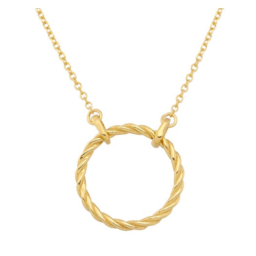Rope Circle Pendant with Necklace