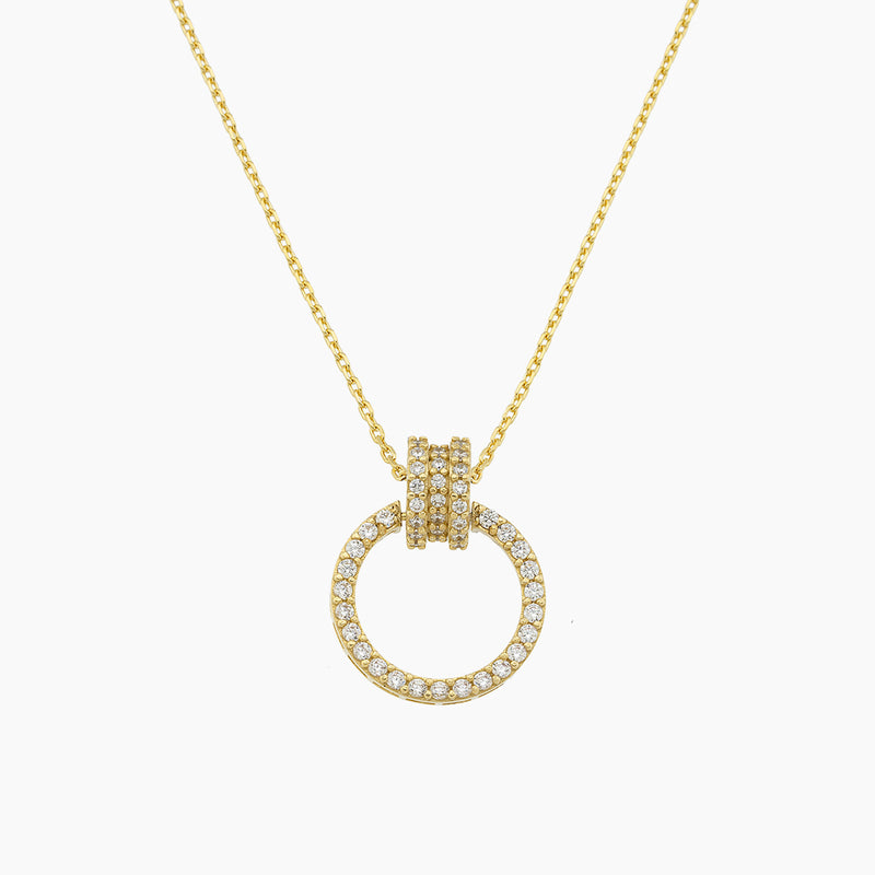 Open Circle Necklace - 14k Gold Necklace