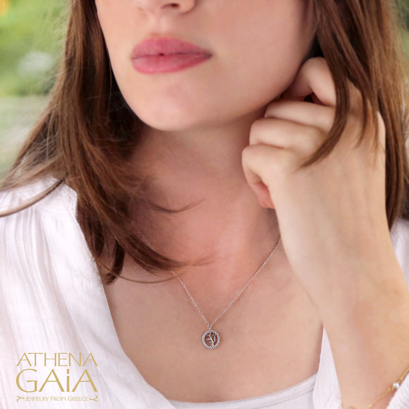 Tree of Life Open Necklace - 14k Gold Necklace