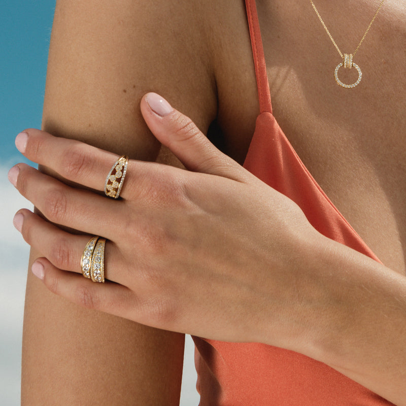 Kiklos Clusters Ring - 14k Gold Ring - Cocktail Ring