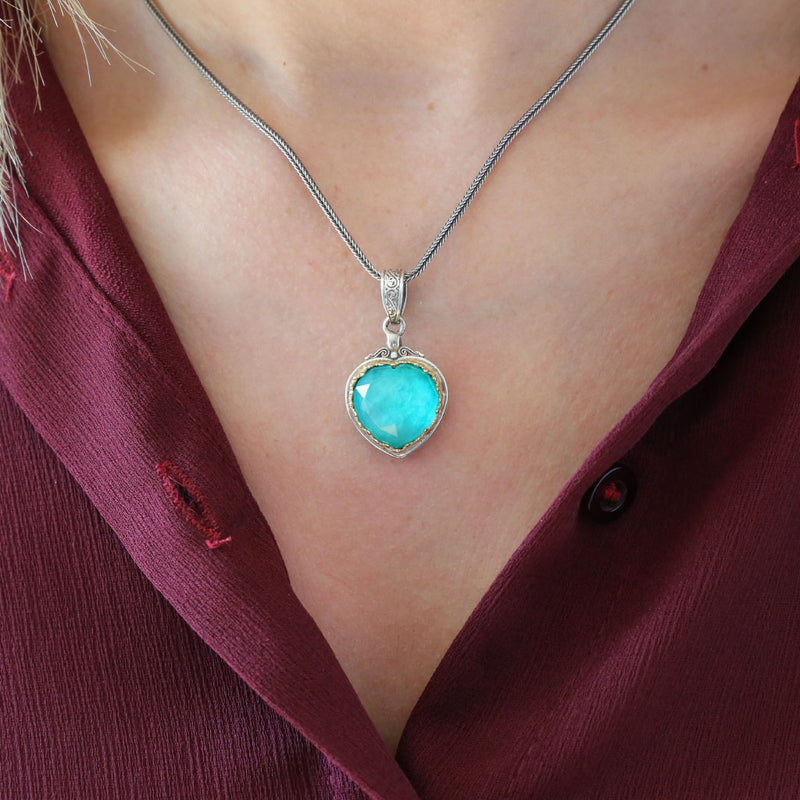 Pop Rocks Heart Pendant - 18k Gold & Sterling Silver Pendant