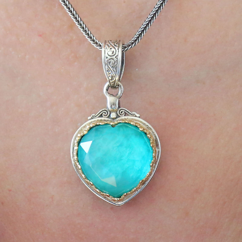 Pop Rocks Heart Pendant - 18k Gold & Sterling Silver Pendant