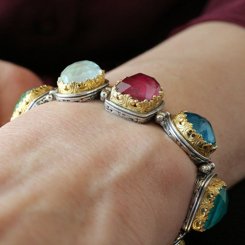 Pop Rocks Mixed Link Bracelet - 18k Gold & Sterling Silver Bracelet