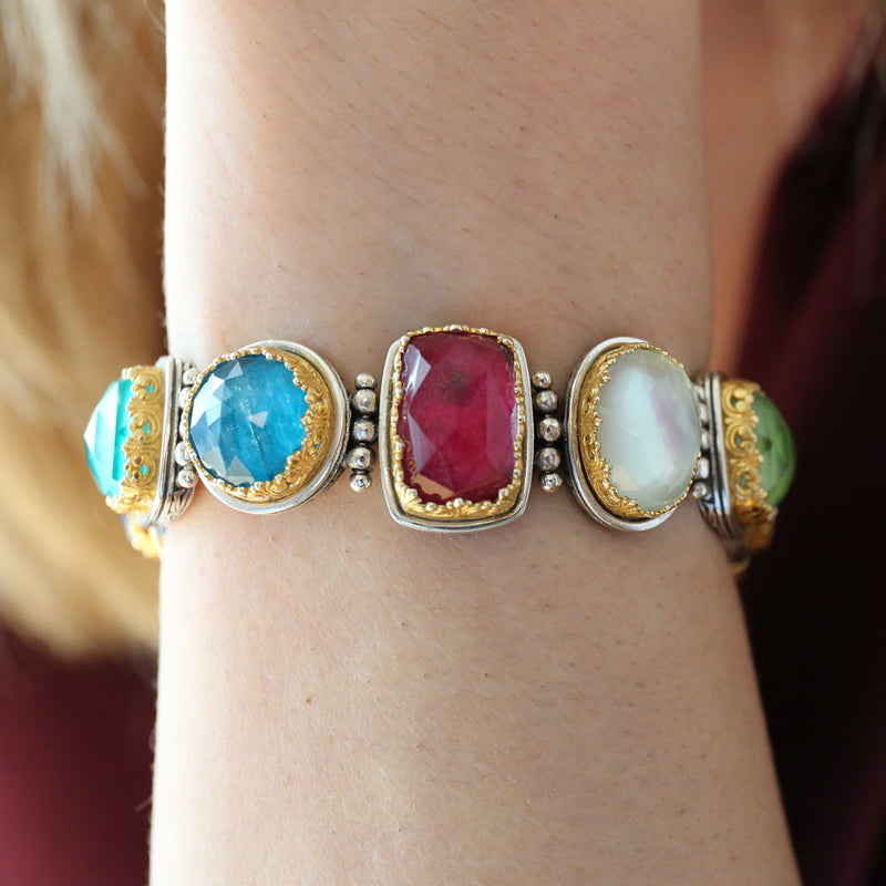 Pop Rocks Mixed Link Bracelet - 18k Gold & Sterling Silver Bracelet