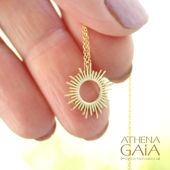 Al'Oro Open Sun Necklace