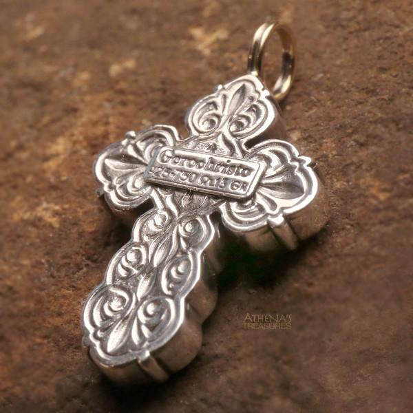 ICXC Orthodox Cross (Medium) - 18k Gold & Sterling Silver