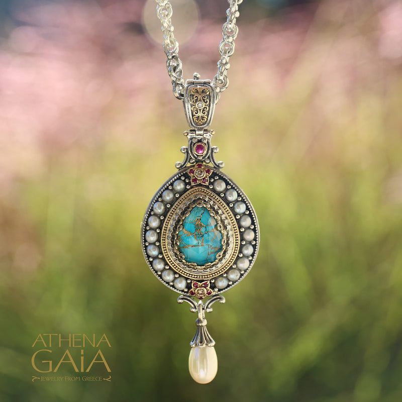 Pop Rocks Megali Droppa Pendant - 18k Gold & Sterling Silver Pendant