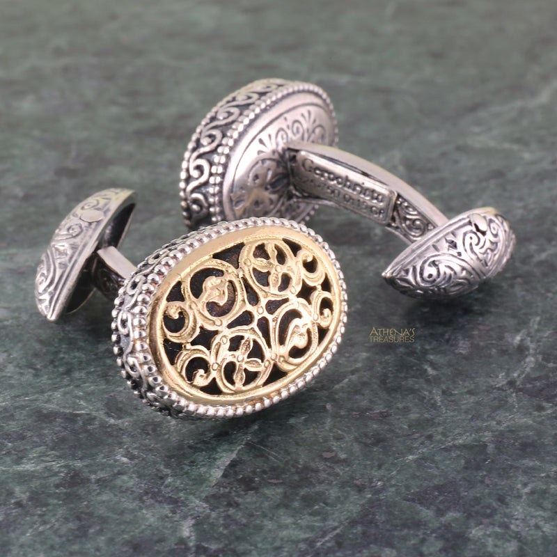 Garden Shadows Argonaut Oval CuffLinks