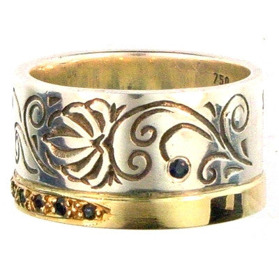 Evangelatos Flower Vine Band Ring
