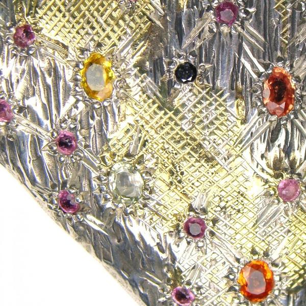 Megalo Strawberry Heart Pendant - 18k Gold & Sterling Silver Pendant