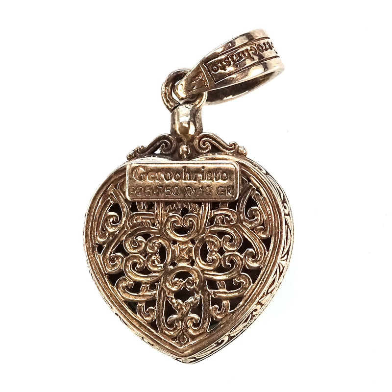 Pop Rocks Heart Pendant - 18k Gold & Sterling Silver Pendant