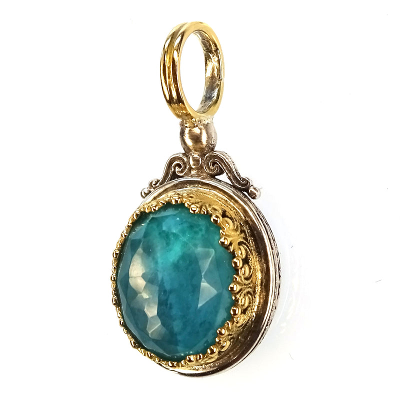 Pop Rocks Oval Pendant - 18k Gold & Sterling Silver Pendant