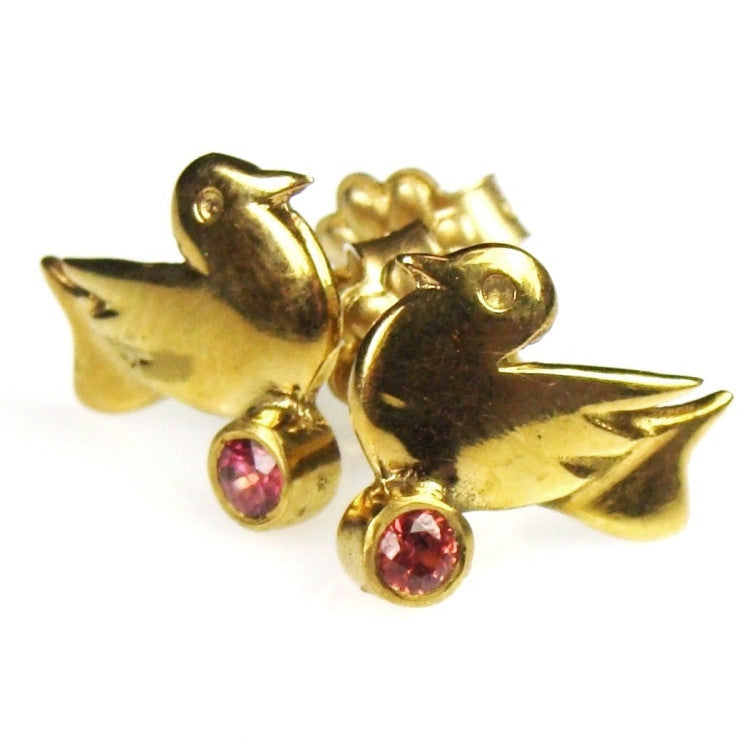 Evangelatos Peach Dove Post Earrings