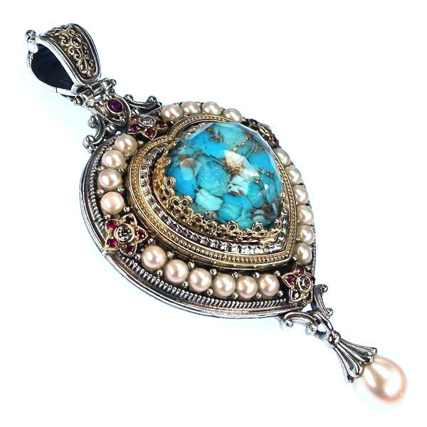 Pop Rocks Imperial Heart Pendant - 18k Gold & Sterling Silver Pendant