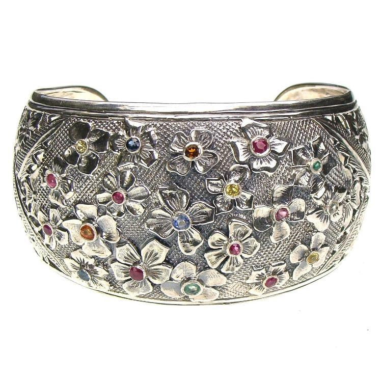 Evangelatos Flower Field Cuff Bracelet