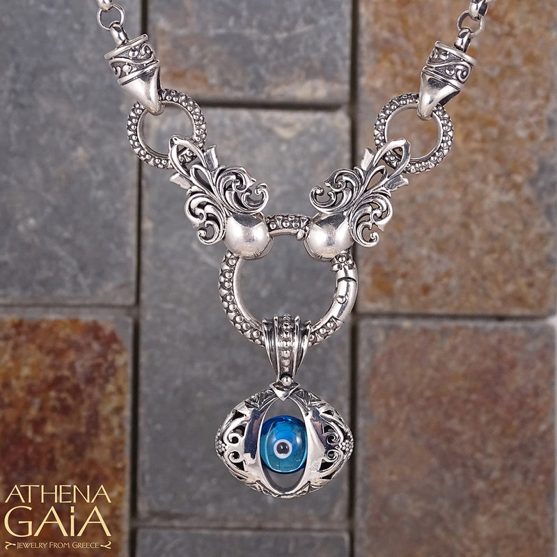 Zelda Evil Eye Pendant - Sterling Silver - Evil Eye Pendant