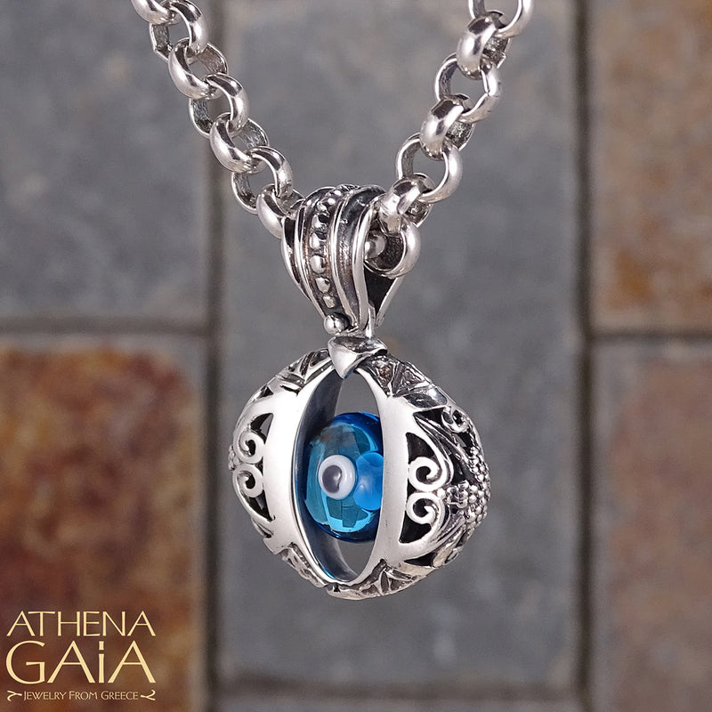 Zelda Evil Eye Pendant - Sterling Silver - Evil Eye Pendant
