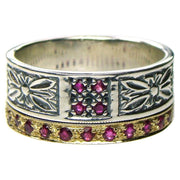 Evangelatos Anthemion Gold Band Ring