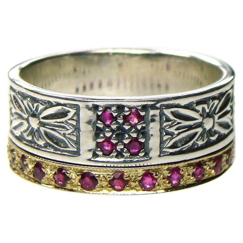 Evangelatos Anthemion Gold Band Ring