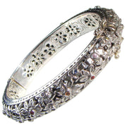 Evangelatos Flower Field Gemstone Bangle Bracelet