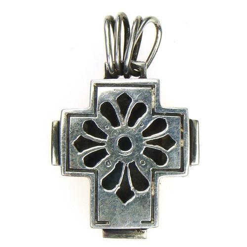 The Anthemion Cross - 18k Gold and Sterling Silver - Modern Latin Cross