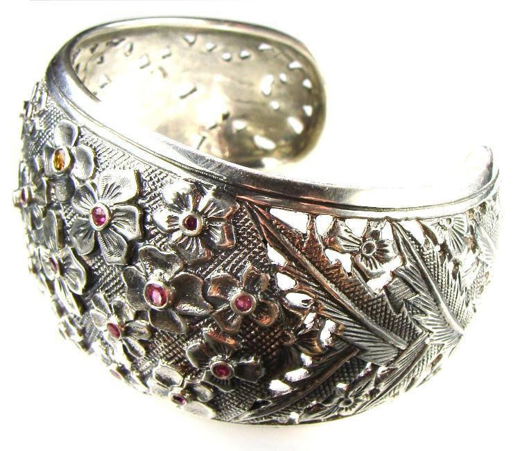 Evangelatos Flower Field Cuff Bracelet