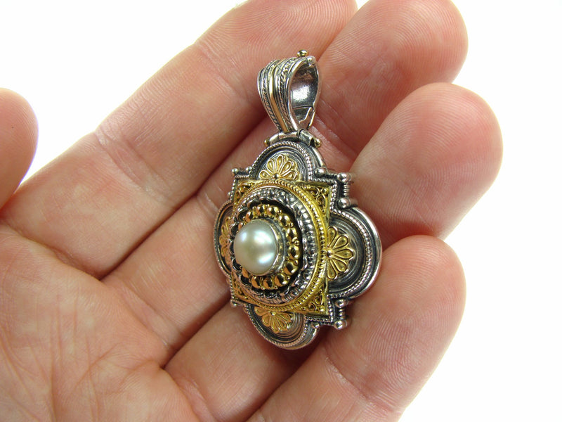 Big Faith Pendant - 18k Gold & Sterling Silver Pendant