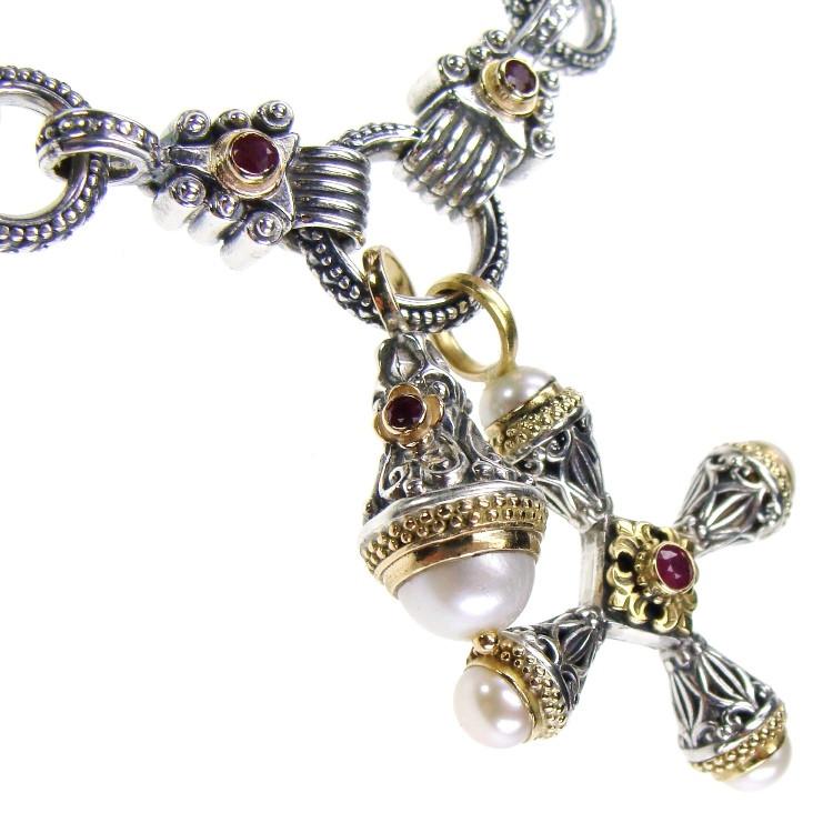 Stone Arrow Charm Link Pendant Chain