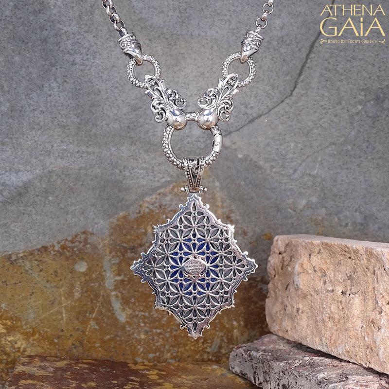 Avisso Lapis Pendant - Sterling Silver Pendant